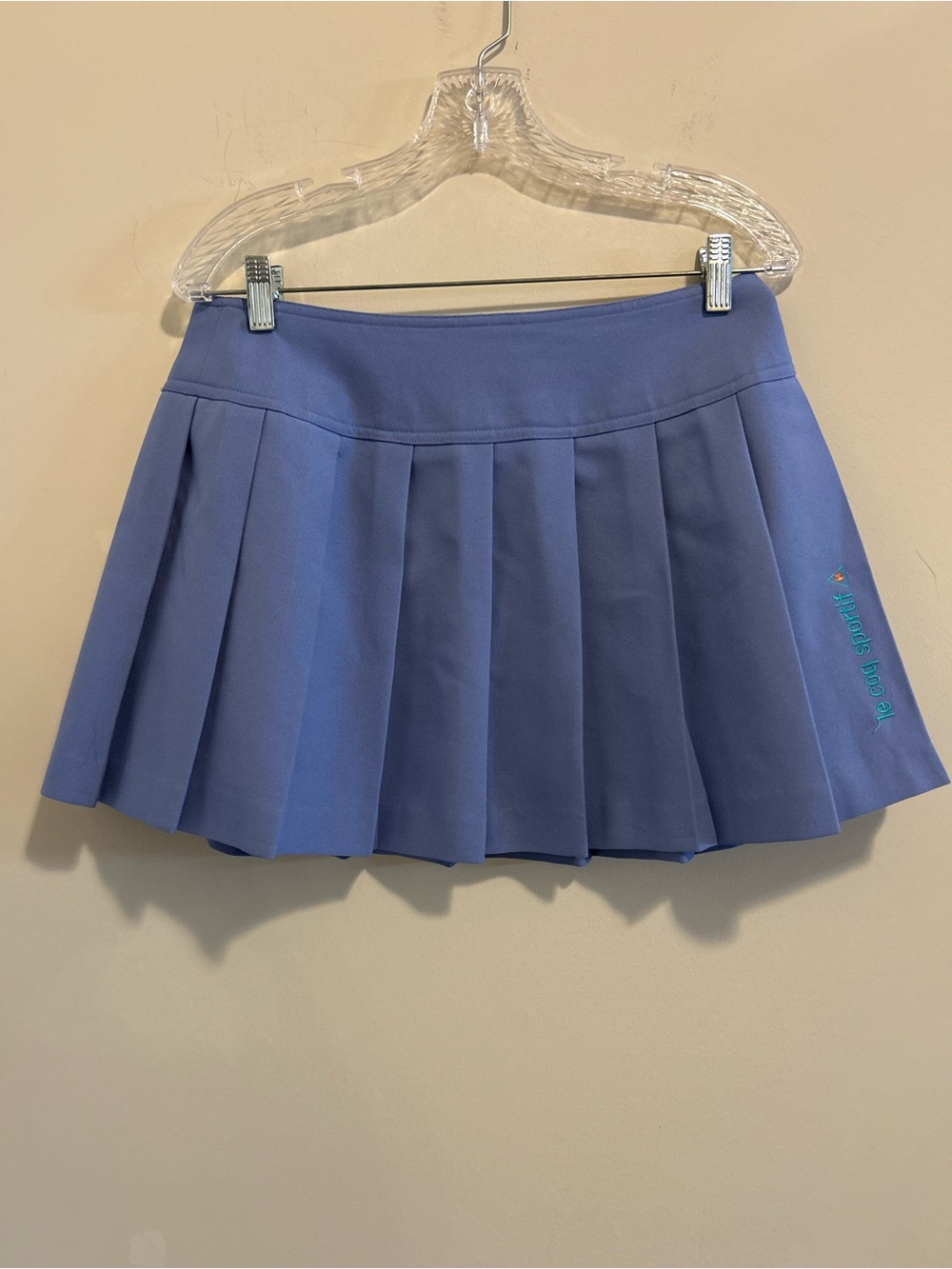Le Coq Sportif Vintage Pleated Skirt - Periwinkle Blue - Picture 1 of 7